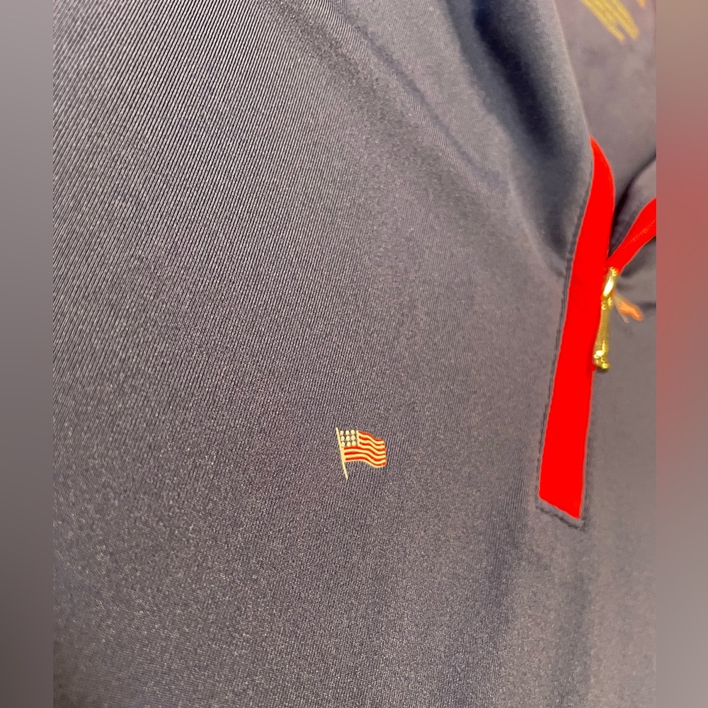 SanSoleil SolCOOL Flag Day quarter zip top. UV 50 Protection. Size S - Picture 6 of 7